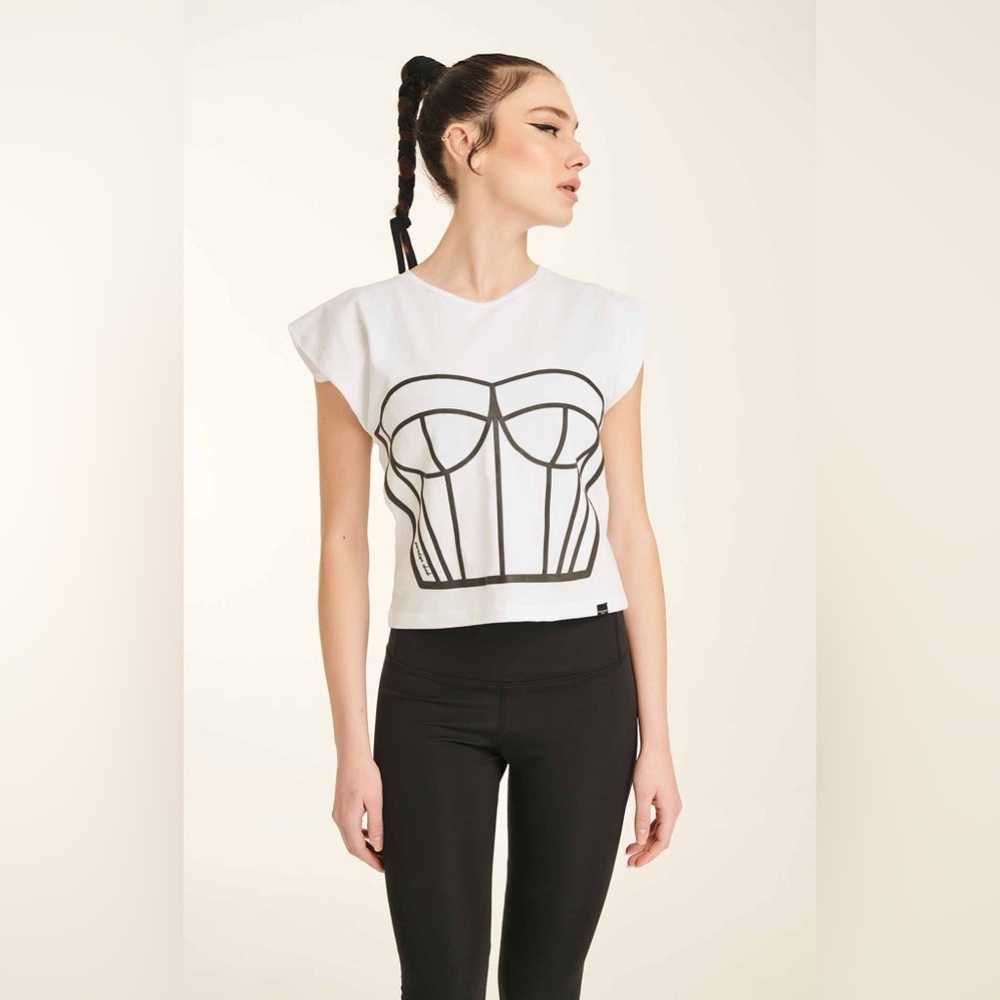 Paradise Chick Polewear Supreme Corset Print Muscle Tee